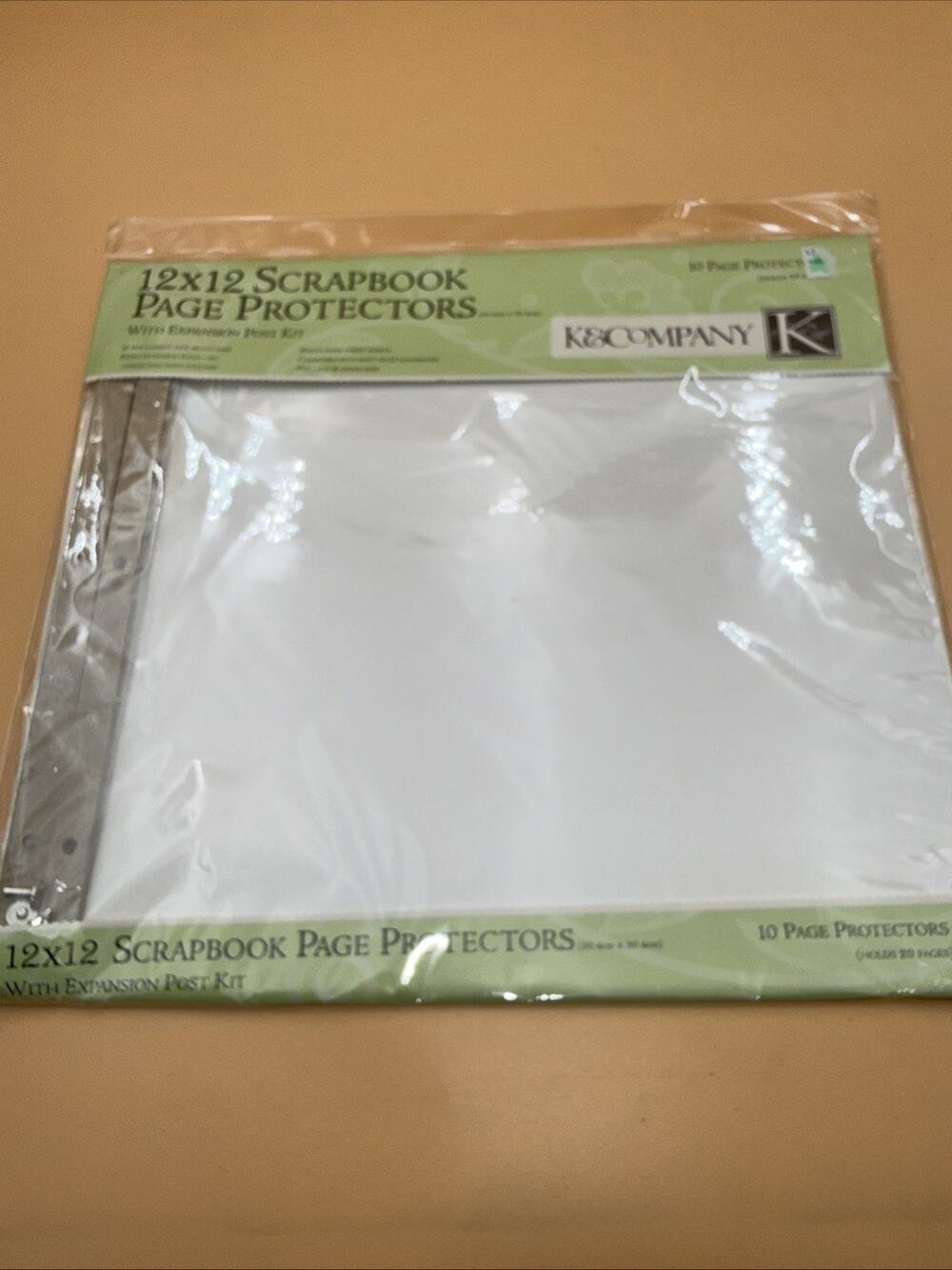 NEW K&Company Scrapbook 12×12 Page Refill Protectors 10 pk